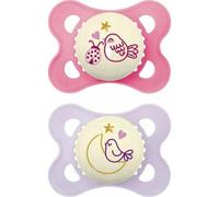 Mam Original Pure Nuit Sucette Silicone Rose/Violet 2-6M 2 Unités