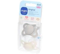 MAM Original Silicone Sucette 0-6 mois Unisex Sucette(S) 2 pc(s)