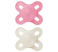 MAM Original Start Lot de 2 tétines pour nouveau-né de 0 à 2 mois, livrées dans un étui de stérilisation, matériaux durables, accessoires pour bébé pour nouveau-né - Rose (différents modèles)