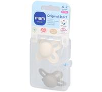 MAM Original Start Silicone Sucette 0-2 mois Unisex Sucette(S) 2 pc(s)