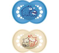MAM Original sucettes en lot de 2 sucettes pour bébés en pacifier respectueuses des dents