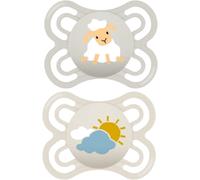 MAM Perfect 0+m, dbl box tétine Grey/ Beige 2 pcs