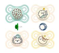 MAM Perfect Day & Perfect Night Sucette 0-6 Soft Colours // Lot de 4 / /+ 4 Ster ilisi Ertra Port Boîtes