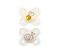 MAM - Lot de 2 sucettes en silicone + boîte de stérilisation coloris aléatoire Perfect Naissance - 0-2 mois