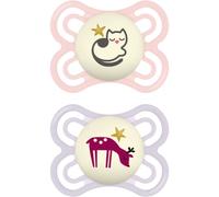 MAM Perfect Night 0+ months tétine Pink/ Purple 2 pcs