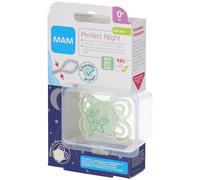 MAM Perfect Night Sucette silicone 0-6 mois (Couleur non sélectionnable) Sucette(S) 1 pc(s)