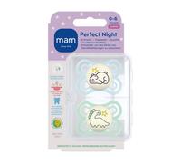 MAM Perfect Night Tétine silicone bleu 0-6 mois Sucette(S) 2 pc(s)