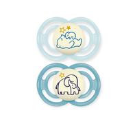 Mam Suprême Perfect Nuit Animaux Sucette Silicone +18 Mois 2 Unités