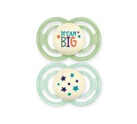 MAM Sucette Perfect Nuit 18+ mois Silicone boîte de stérilisation Lot 2 Coloris aléatoire