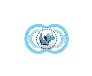 MAM Perfect Pacifier S139 - Extra Thin and Flexible Silicone SkinSoftTM Ultra Soft for Babies 16+ Months, Blue (1 Unit) with Self-Sterilising Box, Spanish Version