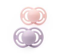 MAM Perfect Soothers Lot de 2 tétines pour bébé de 6 mois et plus, livrées dans un étui de stérilisateur, matériaux durables, accessoires pour bébé, rose (différents modèles)