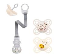 MAM Perfect Start Lot de 2 tétines de 0 à 2 mois, spécialement pour les nouveau-nés, allaitant, respectueux des dents, extra légère avec boîte à sucettes, dès la naissance