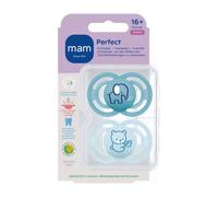 MAM Perfect Tétine Silicone Bleu 16 mois et + Sucette(S) 2 pc(s)