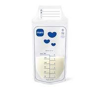 MAM Sacs de stockage de lait | Lot de 100 | Solution de stockage du lait maternel anti-fuite et pré-stérilisée | Design peu encombrant | Facile à verser et à ranger | Essentiels pour bébé pour
