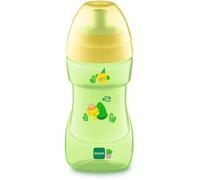 Mam Sports Cup Gobelet d`apprentissage avec bouchon automatique, verre anti-fuite pour bébé avec valve de controle du