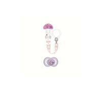 MAM Kit sucette et attache-sucette silicone 6+ mois – Sucette anatomique, attache réglable lavable