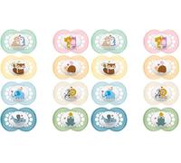 MAM | Sucette Original Classique 18+ mois (2 pièces) coloris aléatoire - Tétine en silicone symétrique et anatomique - Tétine bébé avec boîte de transport et de stérilisation (Lot de 2)