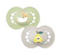 MAM Sucette Original Nature 6+ mois Silicone Motif Mouton Poire x2