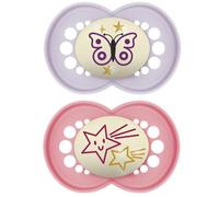 MAM Sucette Original Nuit 18+ mois silicone phosphorescente x2