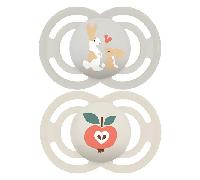 MAM Sucette Perfect Animaux 18+ mois Silicone Motif Lapins Pomme X2