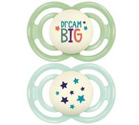 MAM | Sucette Perfect Nuit 18+ mois Tendance (2 pièces) coloris aléatoire - Tétine pour nourrisson phosphorescente en silicone - Tétine bébé idéale pour un bon développement bucco-dentaire