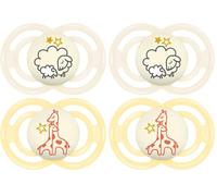 MAM | Sucette Perfect Nuit 6+ mois (2 pièces) coloris aléatoire - Tétine pour nourrisson phosphorescente en silicone - Tétine bébé idéale pour un bon développement bucco-dentaire (Lot de 2)