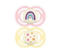 MAM Sucette Perfect Nuit 18+ mois Silicone boîte de stérilisation Lot 2 Coloris aléatoire