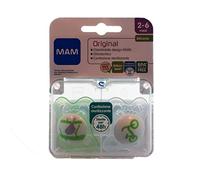 Mam sucettes en silicone d'origine 2-6 mois 2 Pièces