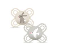 MAM Sucettes Perfect Naissance 0 à 2 mois Silicone Lapin et Mouette x2