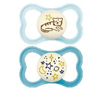 MAM Sucettes supreme nuit 18+ silicone coloris aléatoire x2