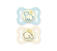 MAM Sucette Supreme Nuit – Silicone – 2–6 mois – Pack de 2