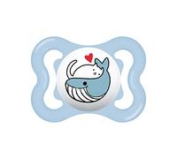 MAM Supreme Supreme Sucette en silicone avec étui porte-sucette, 2-6 mois, bleu clair