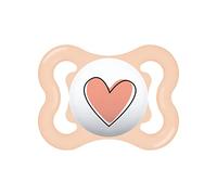 MAM Supreme Supreme Sucette en silicone avec étui porte-sucette, 2-6 mois, rose