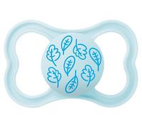 MAM Supreme Tétine en silicone, avec étui à tétine, en silicone, pour les 16 mois et plus, bleu clair