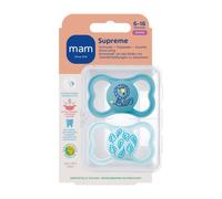 MAM Supreme Tétine silicone bleu 6-16 mois Sucette(S) 2 pc(s)