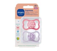 MAM Supreme Tétine silicone Rose 16 mois et + Sucette(S) 2 pc(s)