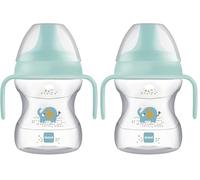MAM - Tasse d’apprentissage - Tasse à bec 6+ mois 190 ml (coloris aléatoire) - Tasse pour bébé avec poignées ergonomiques (Lot de 2)