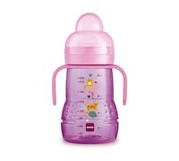 MAM Tasse Trainer, avec tétine en silicone Skinsoft anti-goutte, facile à attraper, 4 + mois, 220 ml, rose