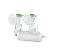 MAM Tire-lait électrique double 2 en 1 et tire-lait manuel, tire-lait portable avec 2 biberons anti-coliques faciles à démarrer et fournitures d'allaitement