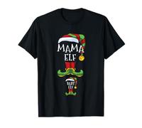 Mama and Baby Elf Pregnancy Matching Family Christmas T-Shirt