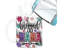 Mama-Bags Für Frauen, Lustige Muttertagstasse | Keramik-Mom-Becher, Ästhetisch,Kaffeetasse, Espressotasse, Trinkbecher "Best Mama Aller Seiten", Lustige Tasse Mama-Tasse 350 ml, Muttertagsdekoratio