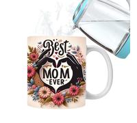 Mama-Bags Für Frauen, Lustige Muttertagstasse | Keramik-Mom-Becher, Ästhetisch,Kaffeetasse, Espressotasse, Trinkbecher "Best Mama Aller Seiten", Lustige Tasse Mama-Tasse 350 ml, Muttertagsdekoratio