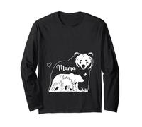 Mama Bear Baby Bear Maman to Be Grossesse Révélation Art Manche Longue
