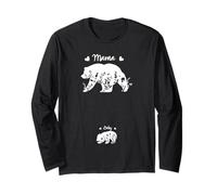 Mama Bear Baby Bear Maman to Be Grossesse Révélation Art Manche Longue