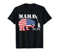 Mama Bear Drapeau américain Amusant pour célébrer l'indépendance de Maman T-Shirt