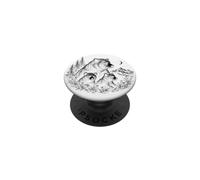 Mama Bear et Ses Petits sous Le Clair de Lune des Montagnes PopSockets PopGrip Adhésif