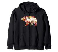 Mama Bear Motif Floral Vintage Bohème Sauvage Sweat à Capuche