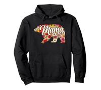 Mama Bear Motif Floral Vintage Bohème Sauvage Sweat à Capuche