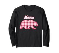 Mama Bear Plaid Vichy Rouge Manche Longue