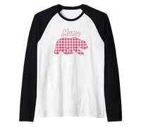 Mama Bear Plaid Vichy Rouge Manche Raglan